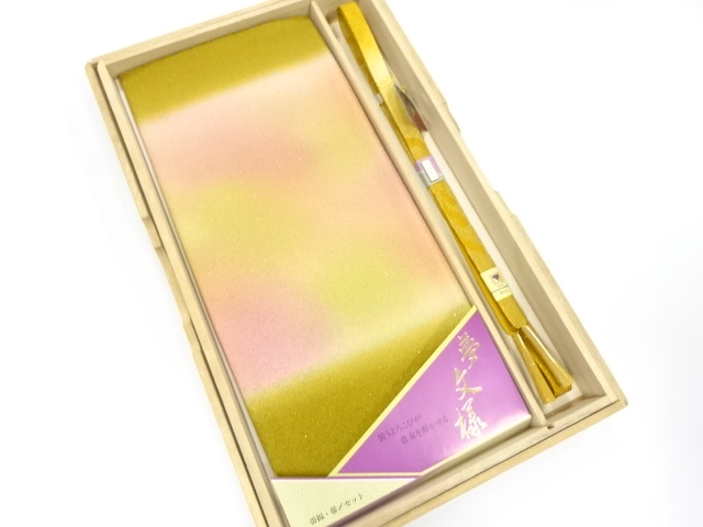 未使用品　正絹　帯揚げ・手組帯締めセット